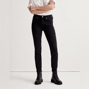 Madewell Mid-Rise Stovepipe Jeans 26 new black magic pockets